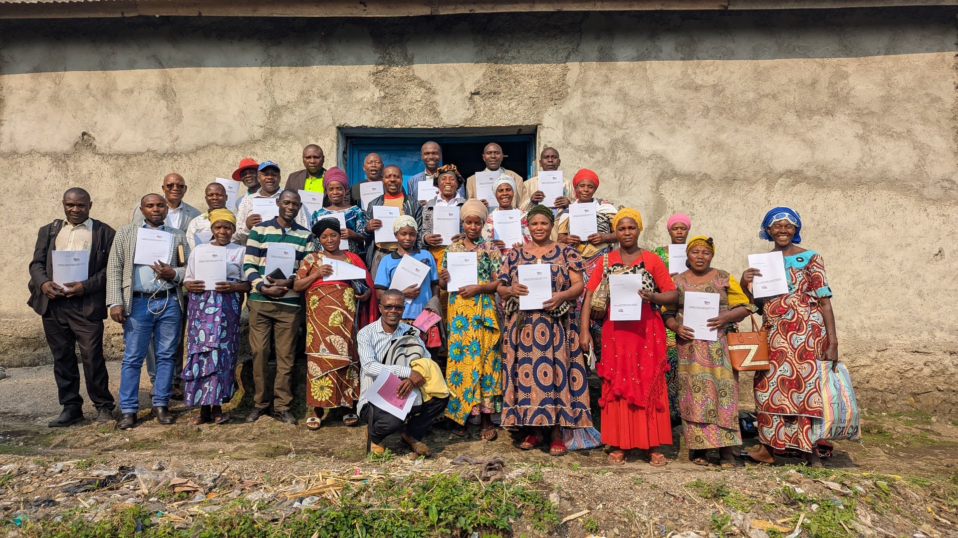 Community members participating in a peacebuilding workshop